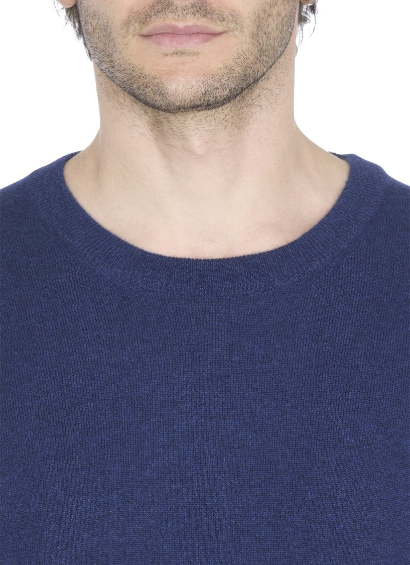Brunello Cucinelli Relaxed Fit Blue Cashmere Sweater