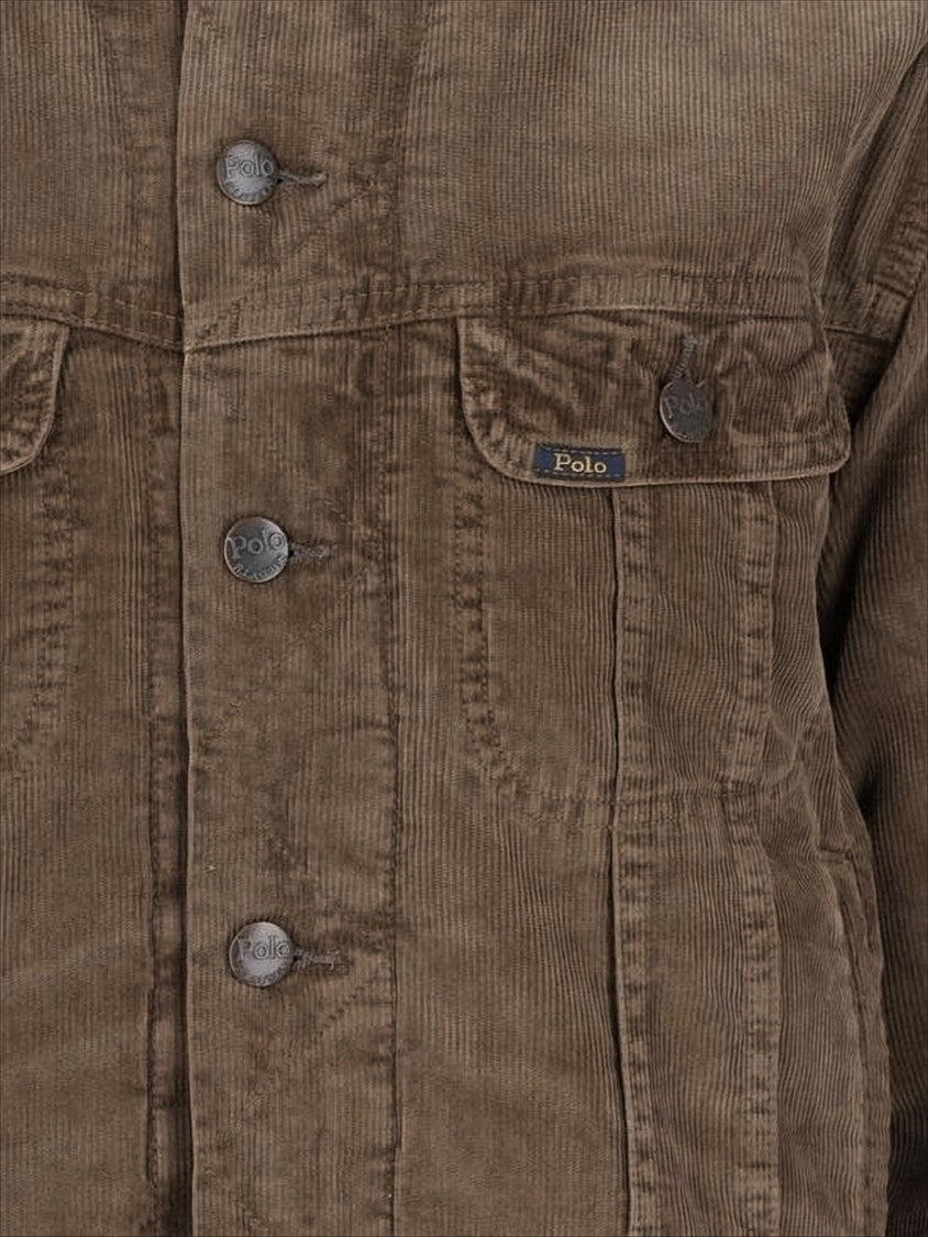 Polo Ralph Lauren Structured Corduroy Jacket With Plush Sherpa Collar