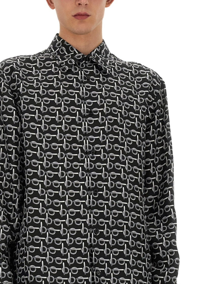 Burberry Oversize Black Silk Shirt