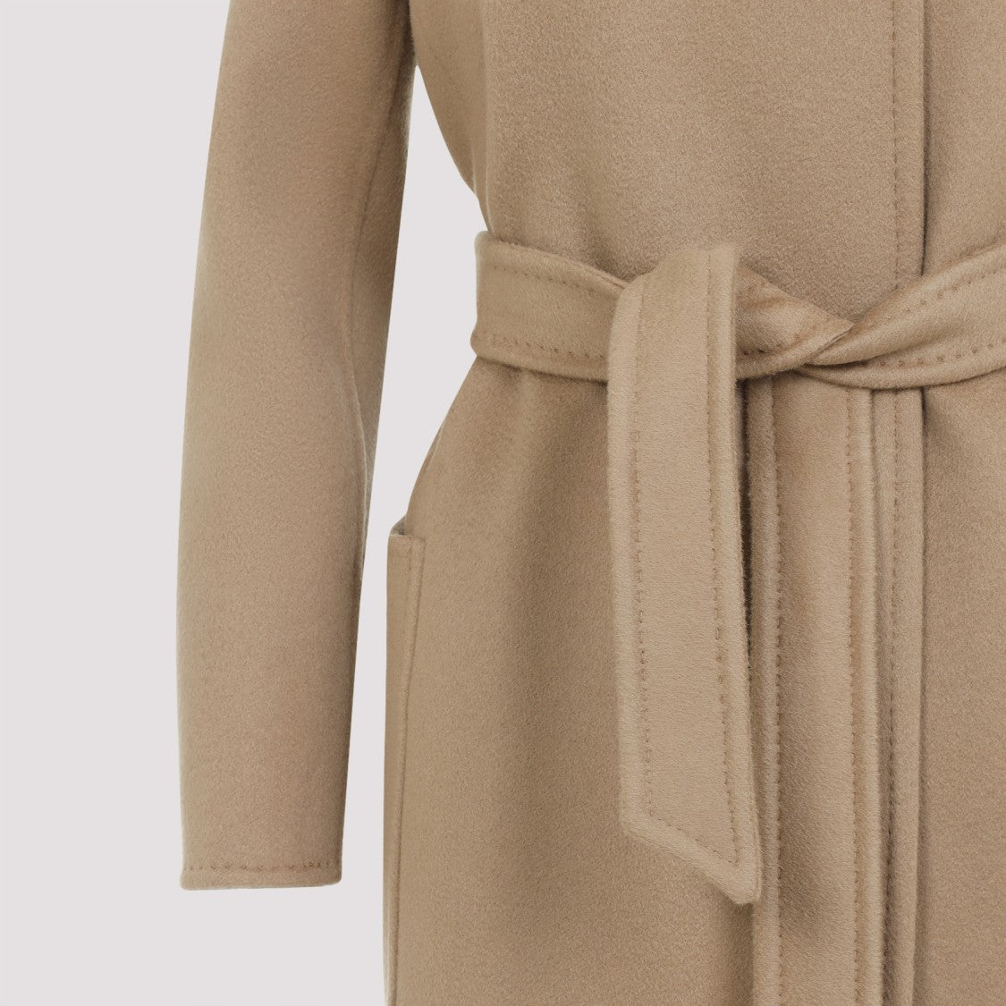 Max Mara Brown Cashmere Long Coat With Classic Collar