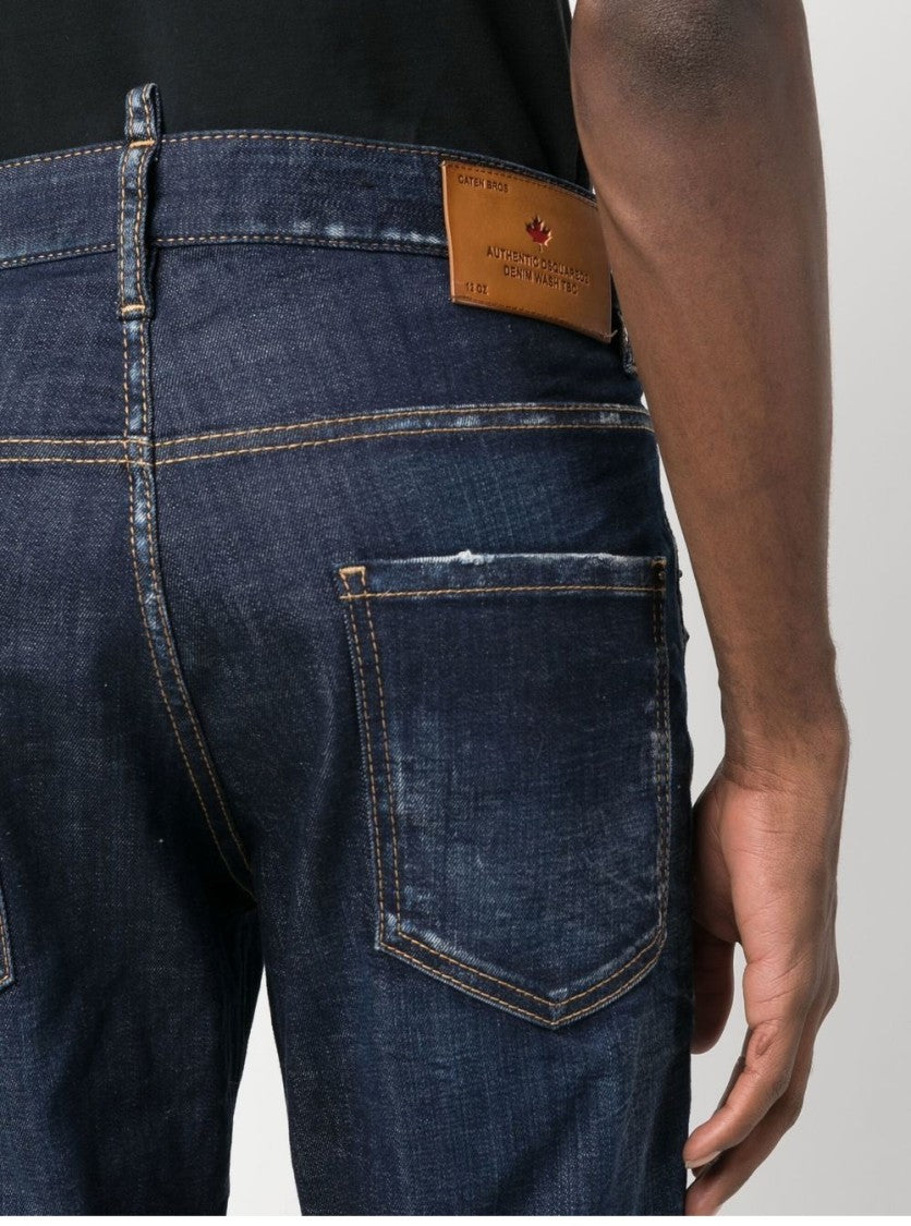 Dsquared2 Slim-Fit 5-Pocket Trousers With Distressed Finish