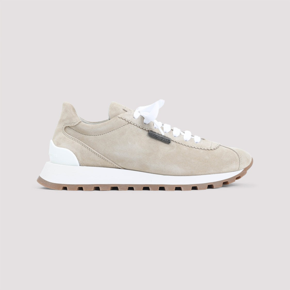 Brunello Cucinelli Suede Sneakers With Contrasting Rubber Sole