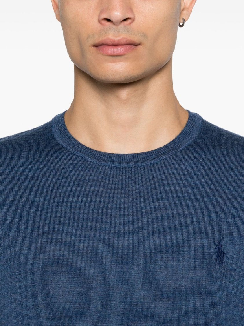 Polo Ralph Lauren Navy Blue Fine Knit Crew Neck Sweater