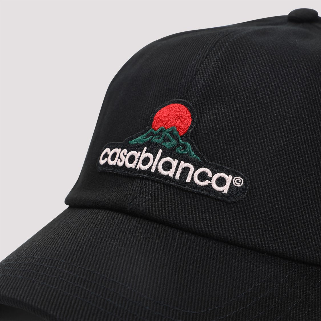 Casablanca Structured Black Cap With Mountain