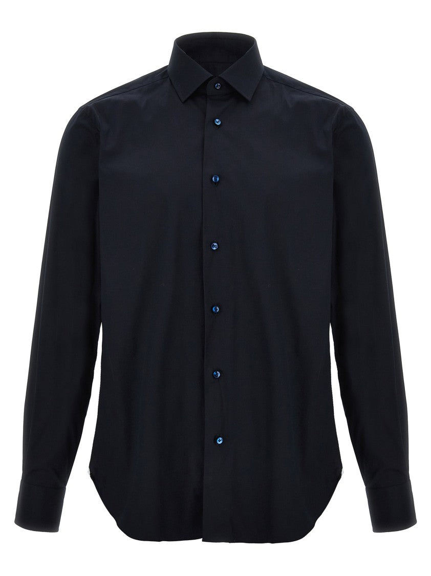 Barba Stretch Cotton Poplin Shirt