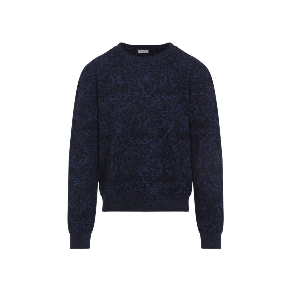 Etro Grey Cotton Crewneck Sweater