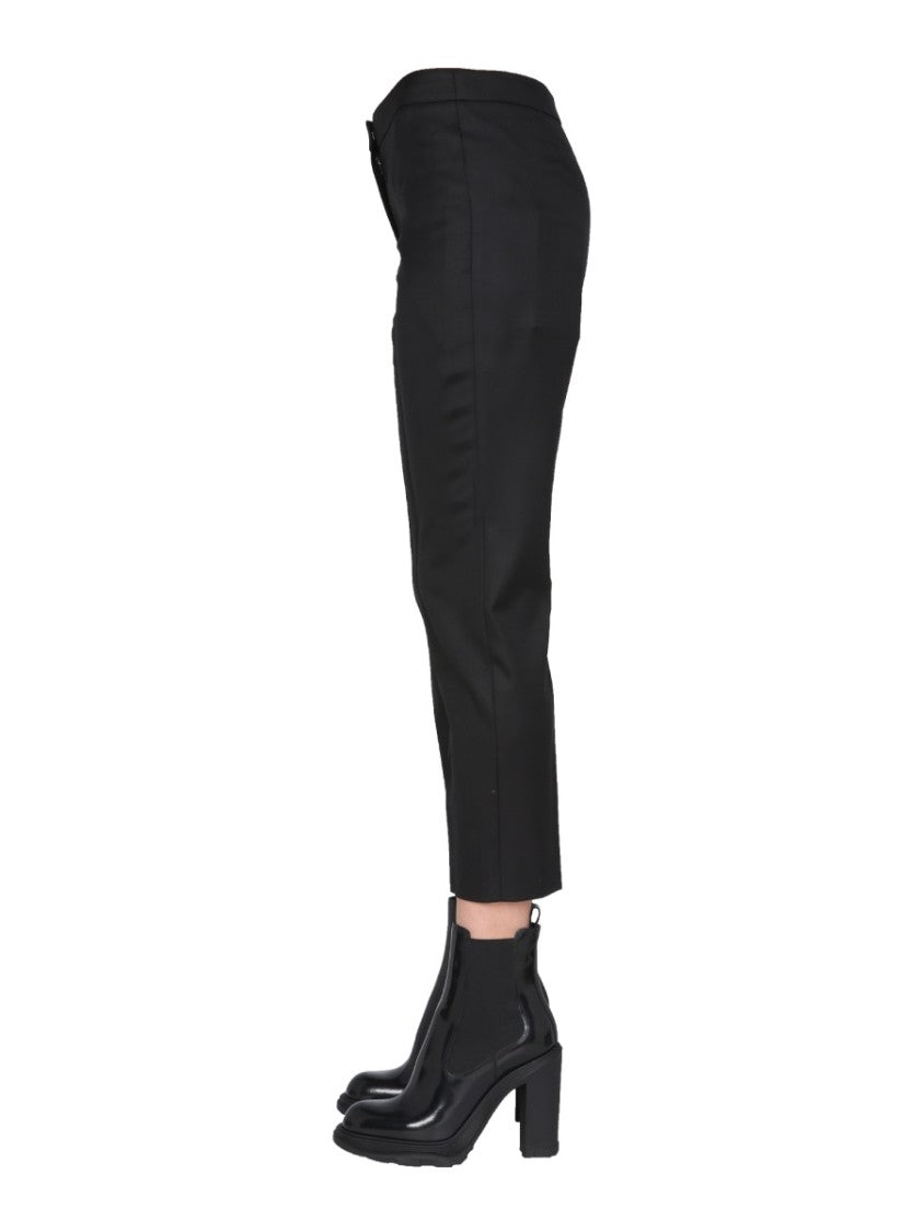 Alexander Mcqueen Tailored Cropped Trousers With Hidden Closure