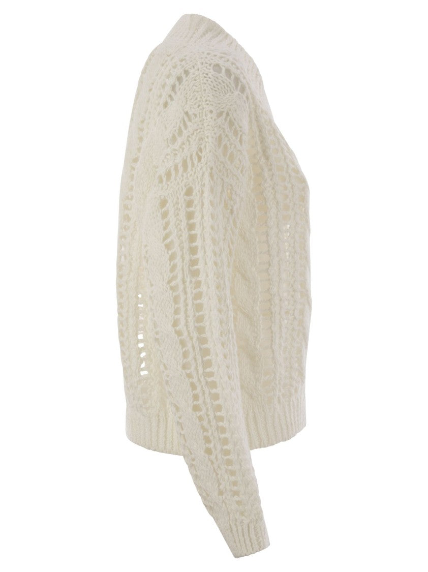 Brunello Cucinelli Cable & Mesh Jute And Cotton Jersey