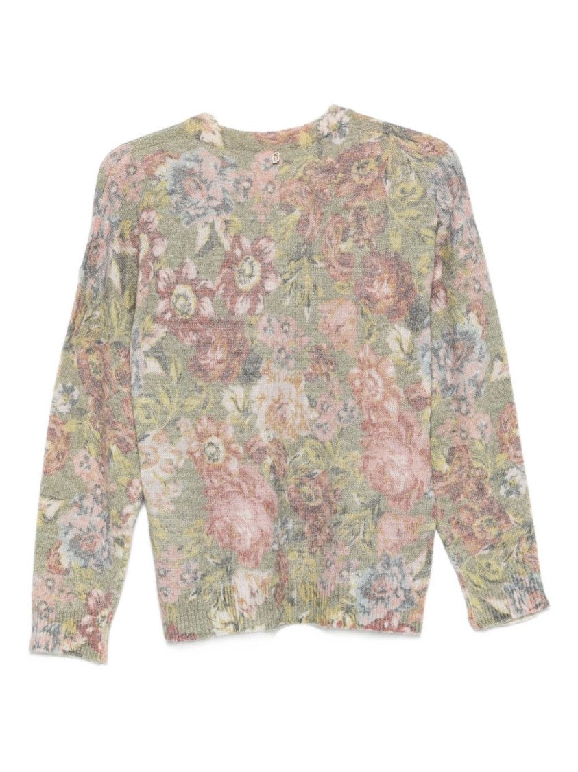 Liu Jo Floral Pattern Knit Sweater