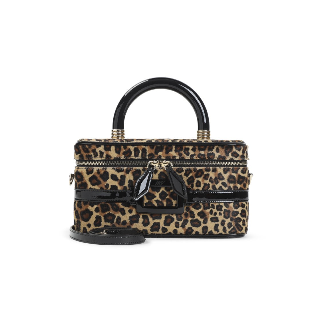 Roger Vivier Structured Rectangular Handbag With Bold Leopard Print