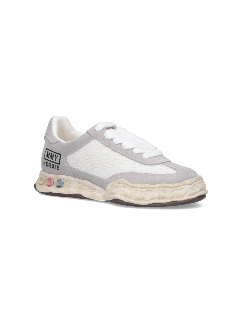 Maison Mihara Yasuhiro Round Toe Sneakers With Suede And Fabric Blend