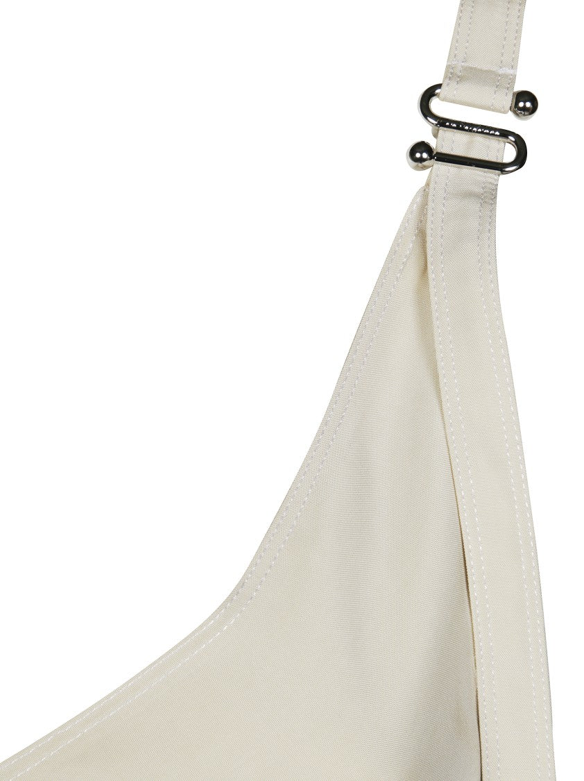 Sportmax Viscose Midi Dress With Adjustable Straps And Flared Silhouette