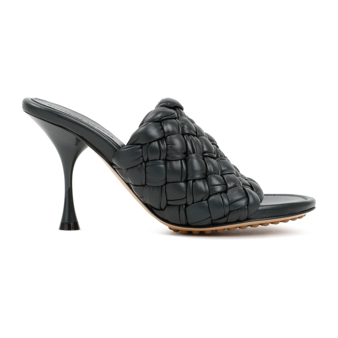 Bottega Veneta Green Leather Dot Sandals