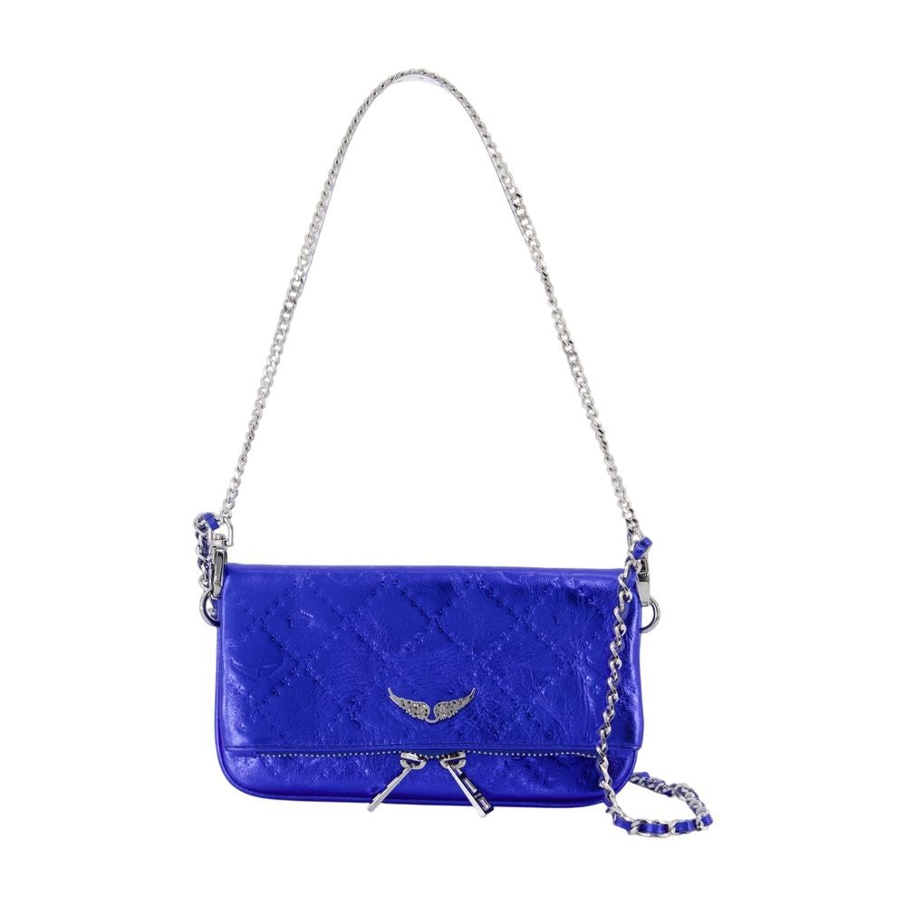 Zadig & Voltaire Rock Nano Wallet On Chain - Leather - Blue