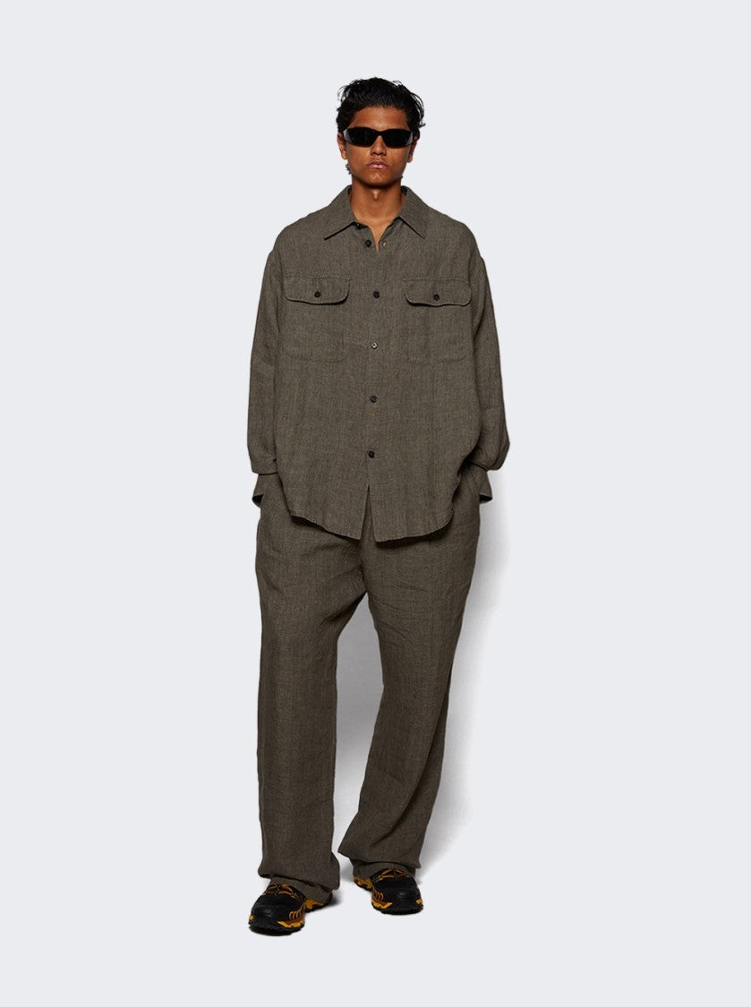 Palm Angels Monogram Cozy Pants Military Grey