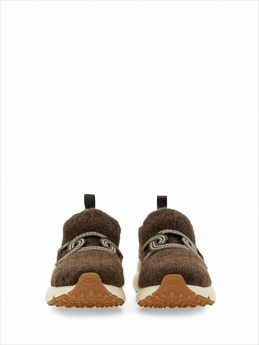 Tod's Textured Fabric Sneakers With Distinctive Interlocking Design