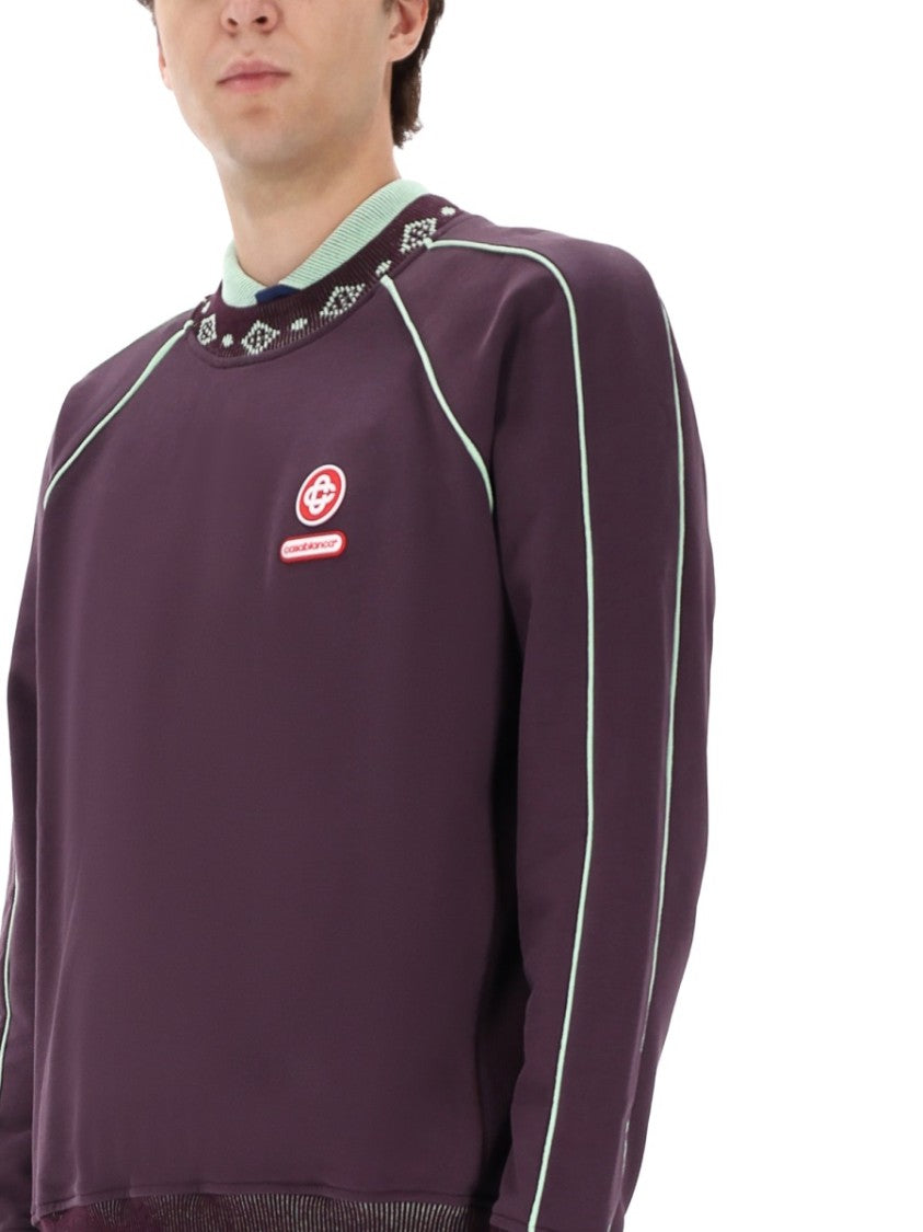 Casablanca Deep Purple Organic Cotton Sweatshirt