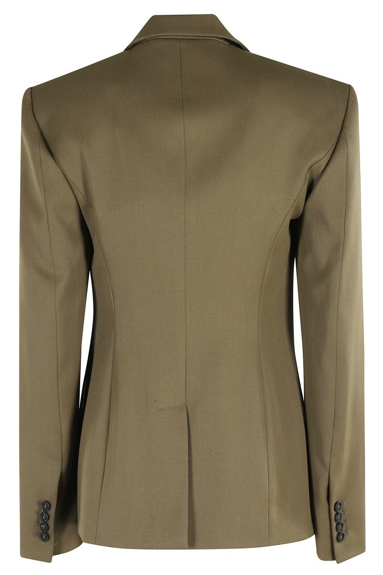 The Attico Military Green Tailored Blazer With Classic Lapel
