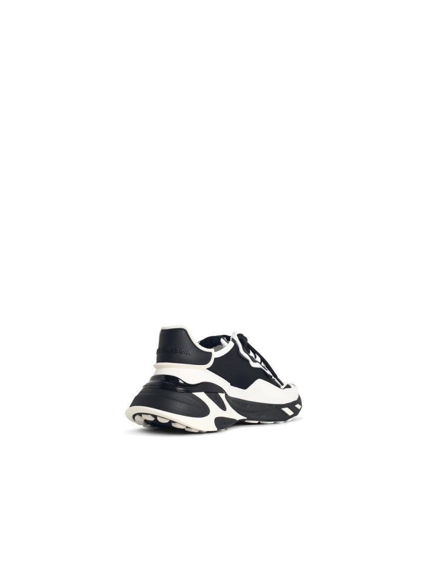 Dolce & Gabbana 'Daymaster' Black And White Leather Blend Sneakers