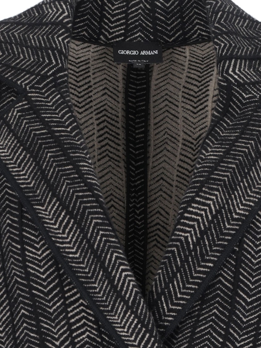 Giorgio Armani Double-Breasted Cashmere And Viscose Blazer