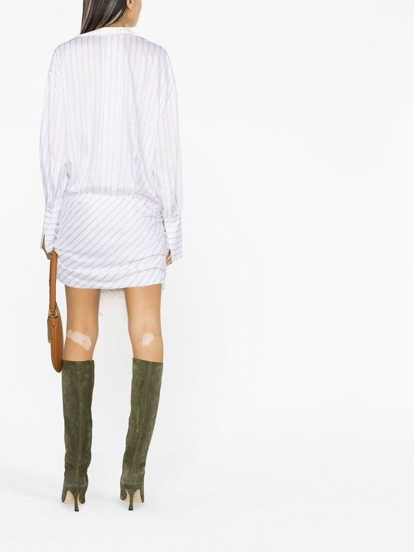 The Attico Hatty Striped Shirtdress