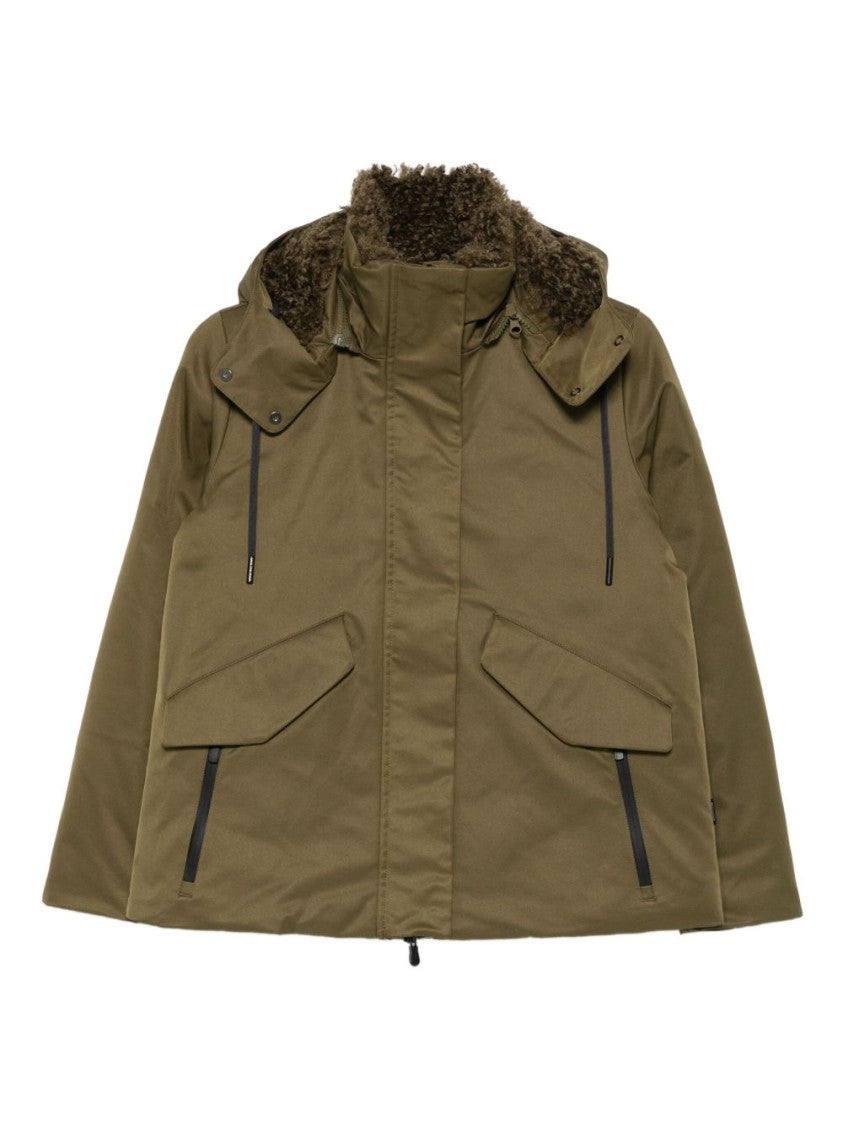 Save The Duck Eco-Friendly Green Jacket With Plush Lining