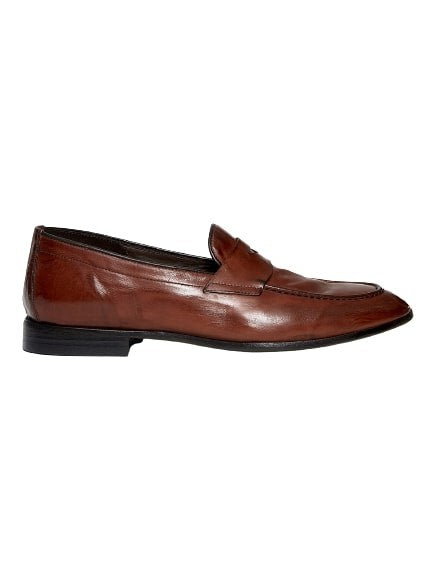 Green George Brown Leather Moccasin