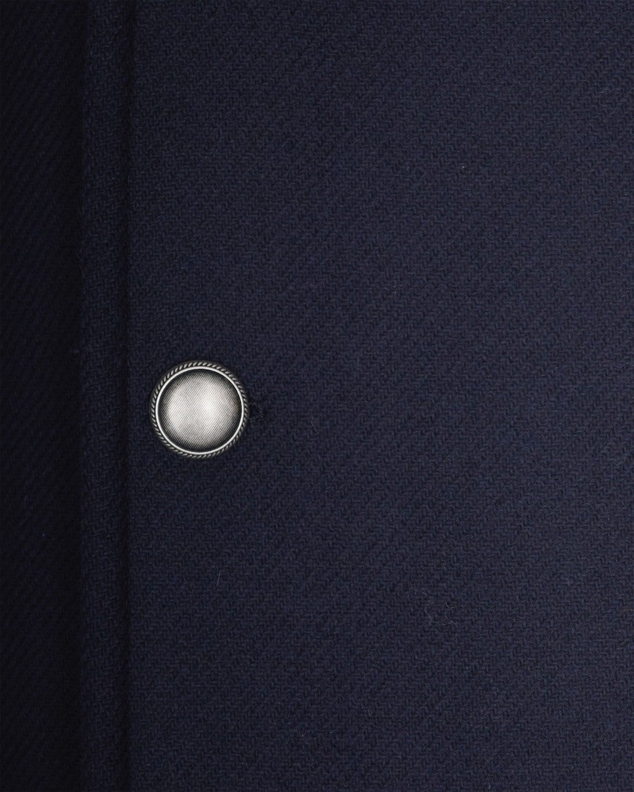 Breras Milano Double-Breasted Coat In Blue