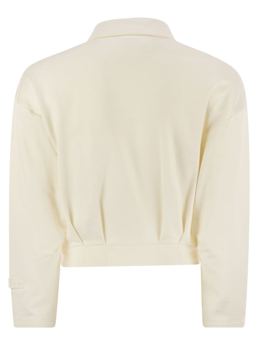 Max Mara Argenta - Cropped Silk And Cotton Sweatshirt