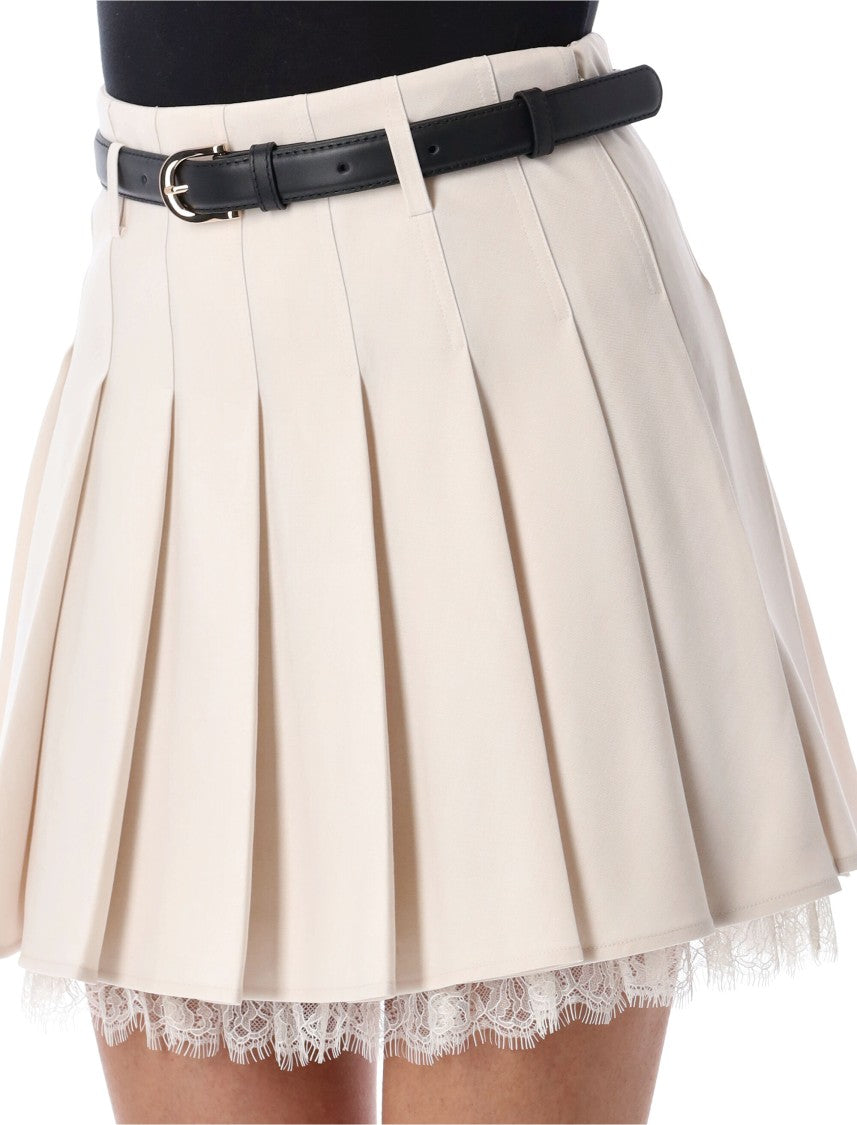 Self-Portrait Pleated Mini Skirt