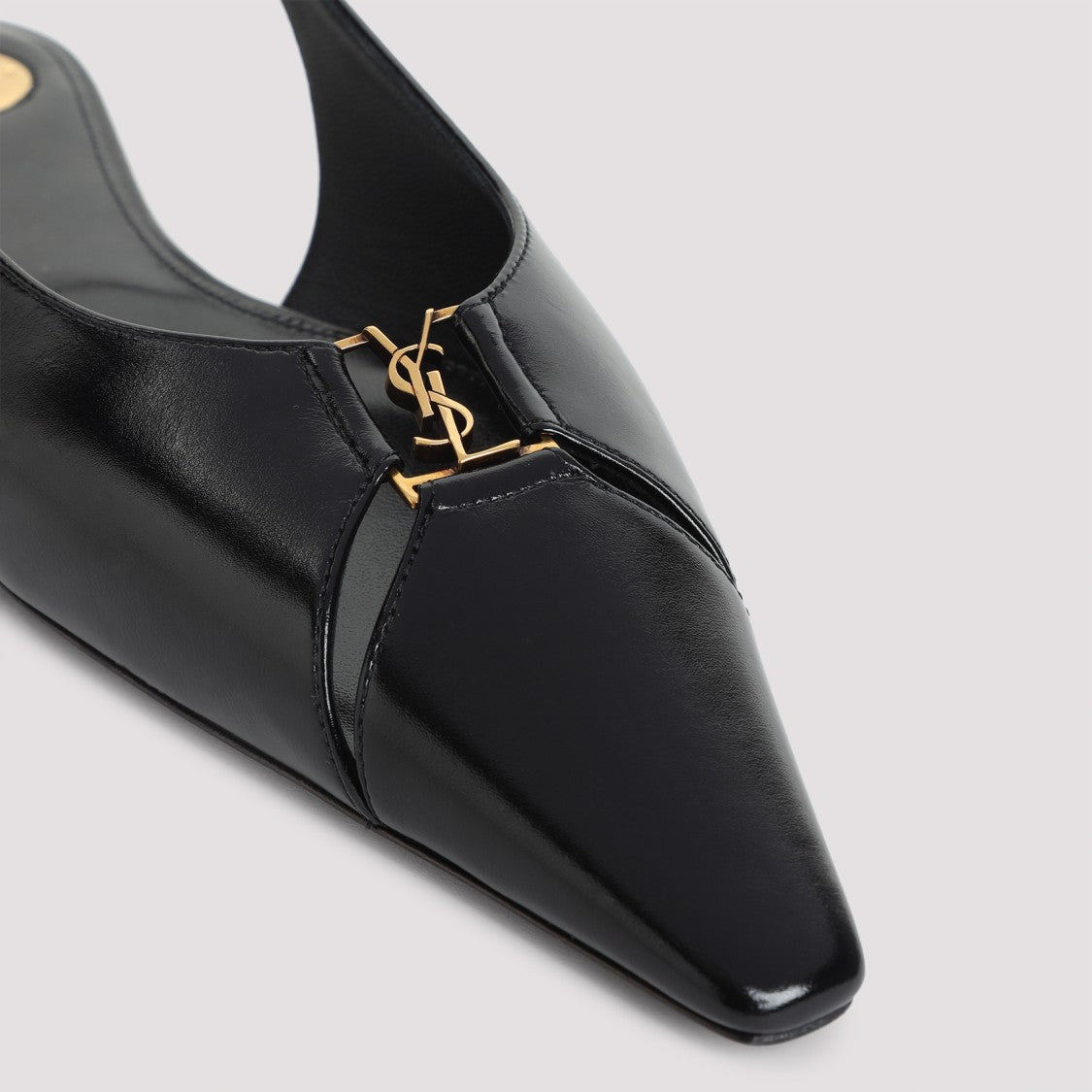 Saint Laurent Black Leather Babylone 00 Sandal