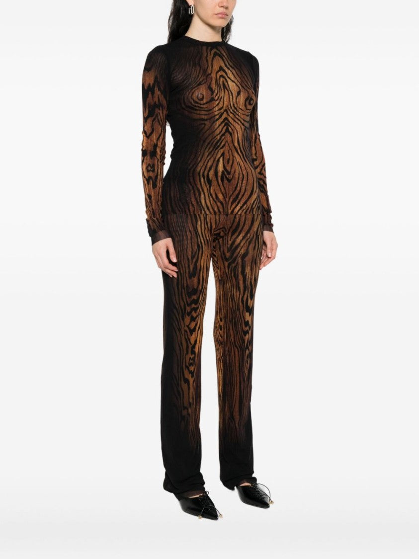 Jean Paul Gaultier Long-Sleeved Mesh Top