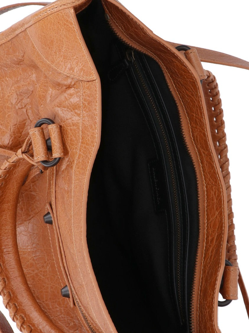 Balenciaga Structured Brown Handbag With Clean Lines