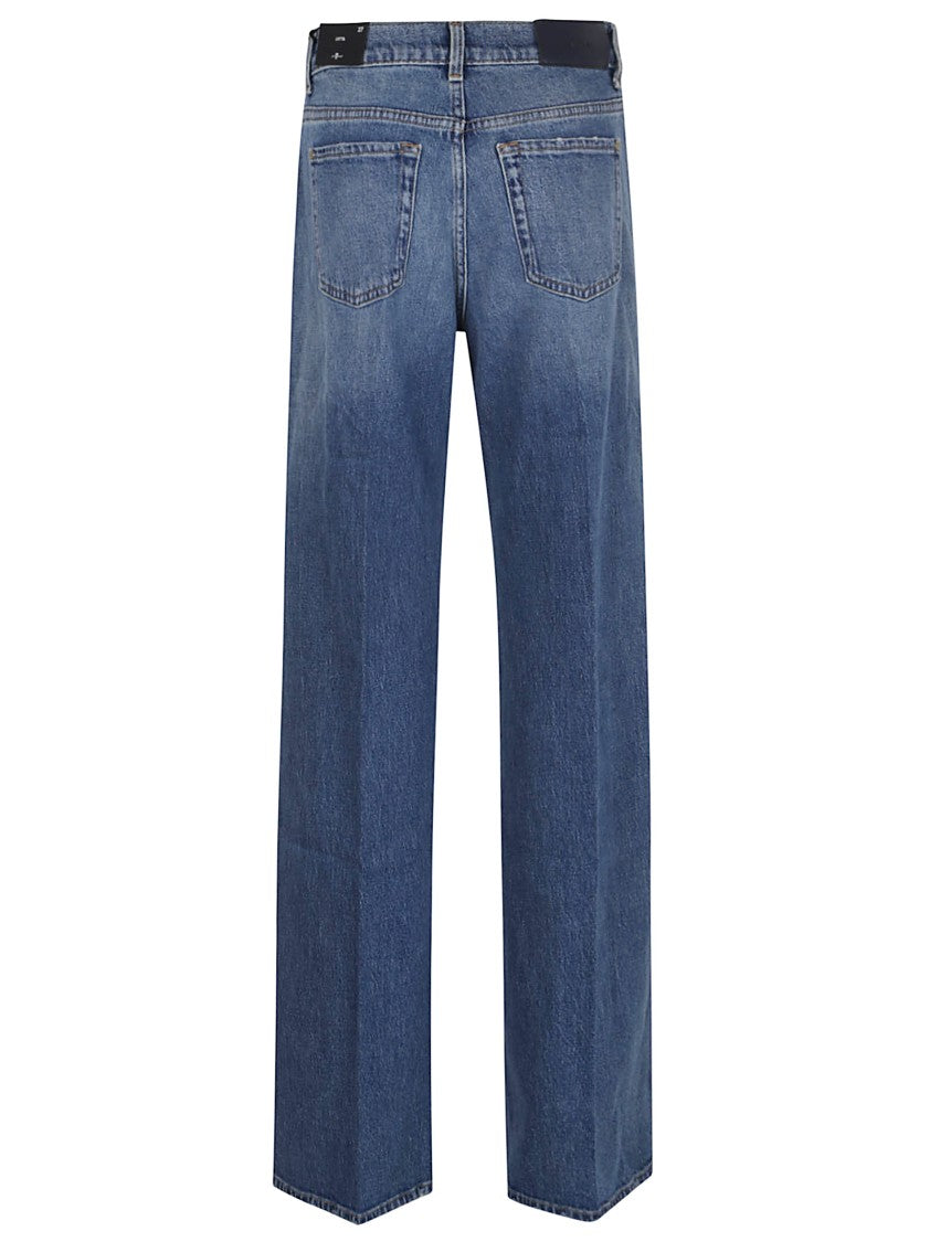 7 For All Mankind High-Waisted Wide Leg Denim Jeans