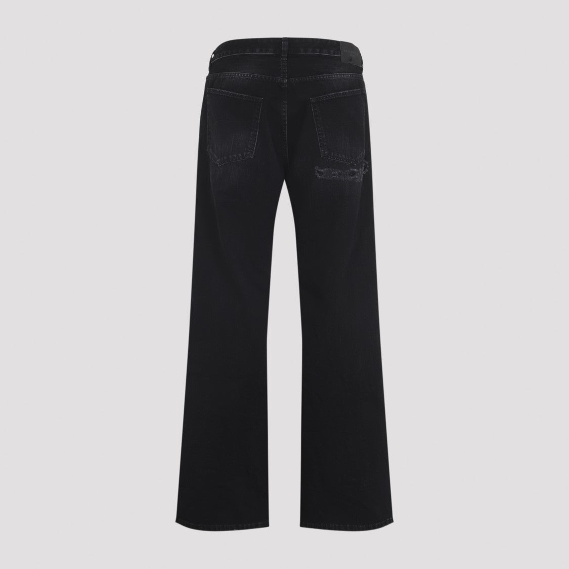 Balenciaga Distressed Black Cotton Jeans