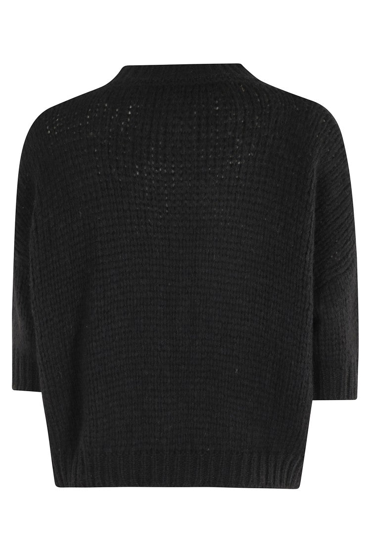 Roberto Collina Three-Quarter Sleeve Crew Neck Sweater