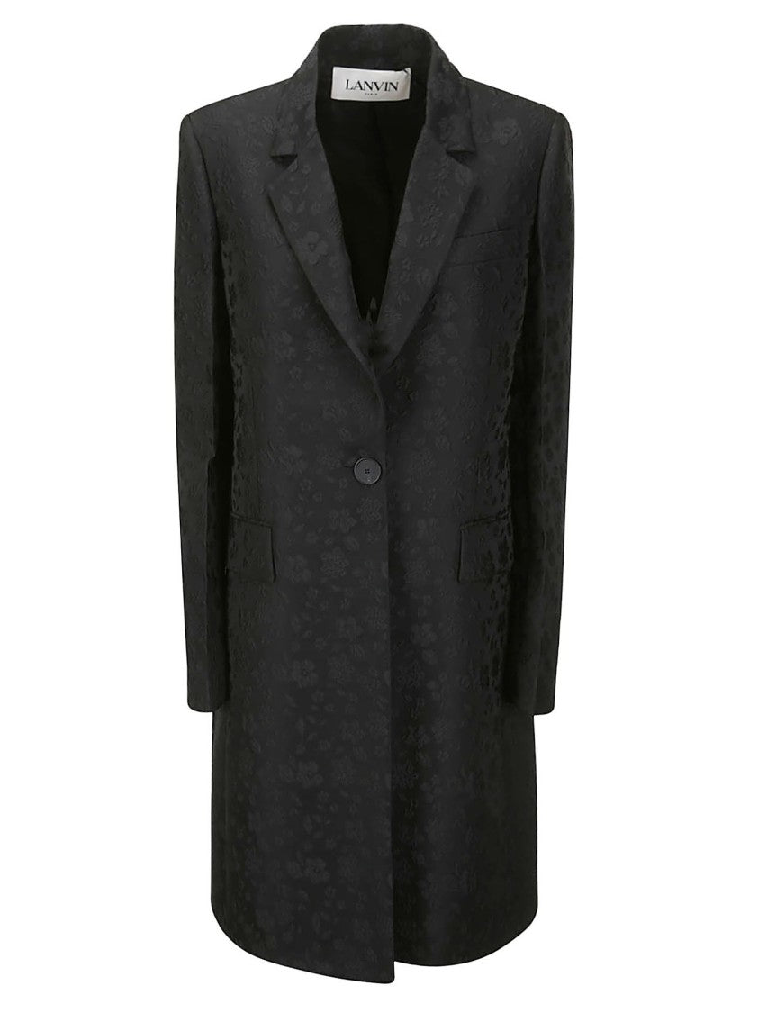 Lanvin Long Floral Print Coat