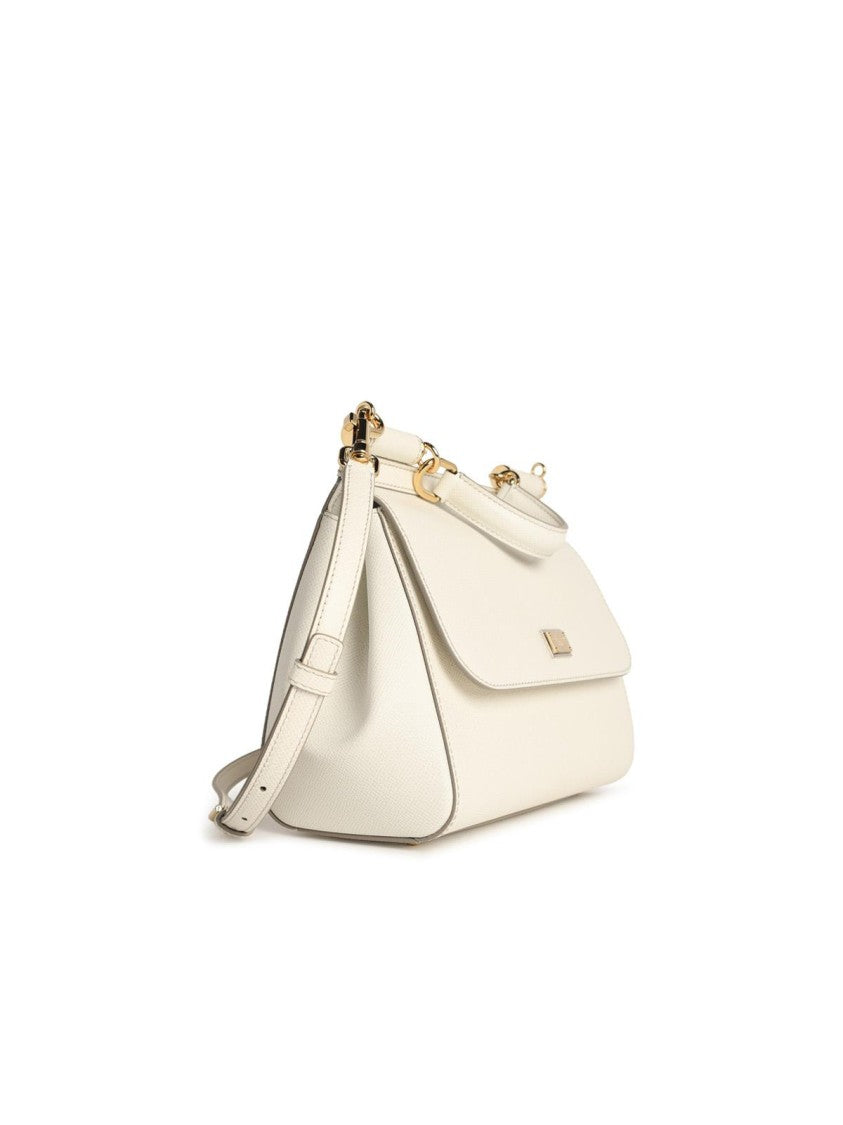 Dolce & Gabbana 'Sicily' White Leather Bag