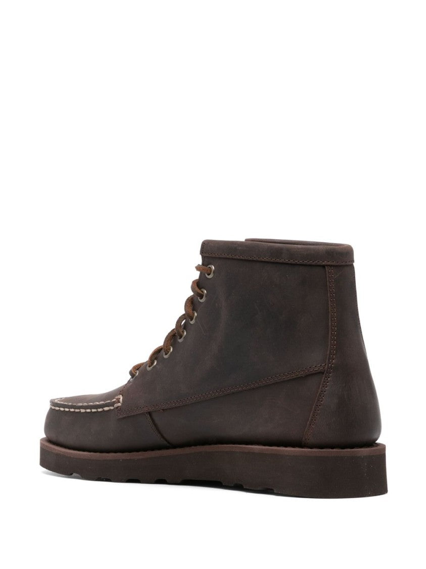 Sebago Cedar Brown Suede Desert Boot With Whipstitch Detail