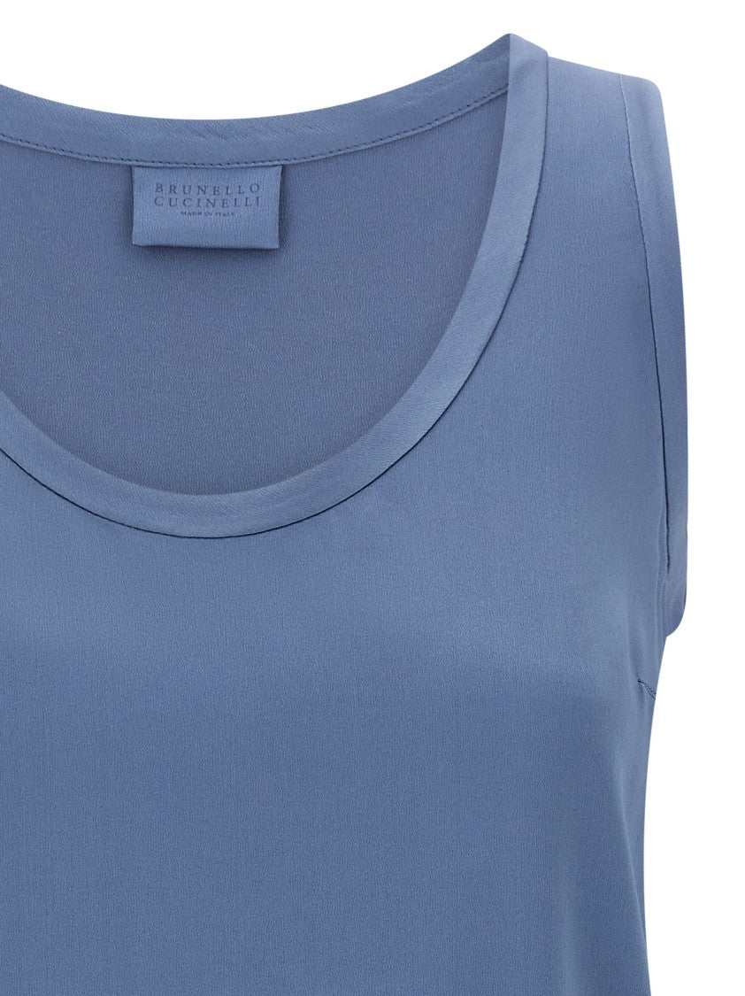Brunello Cucinelli Satin Top