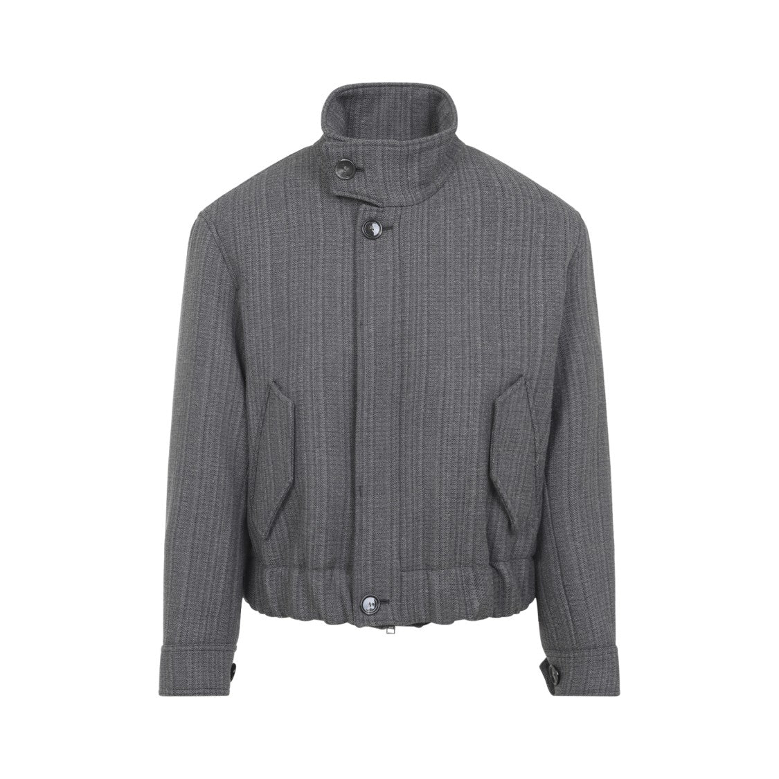 Ami Structured High-Neck Wool Blend Ami Jacket