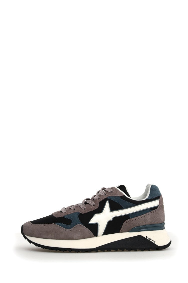 W6yz Ultra-Light Sneakers With Technical Fabric And Suede Blend