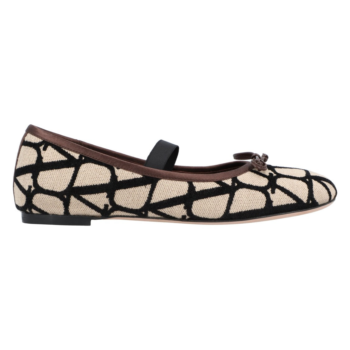 Valentino Ballerinas With Iconographic Motif And Bow Detailing