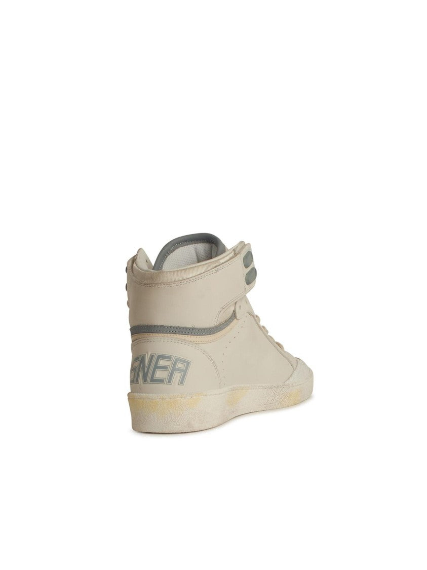 Golden Goose 'Sky Star' White Leather Sneakers