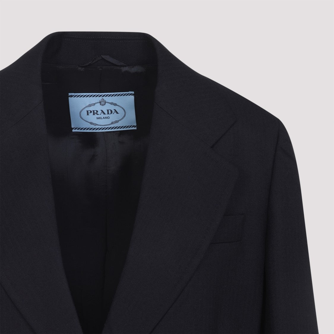 Prada Blue Virgin Wool Jacket