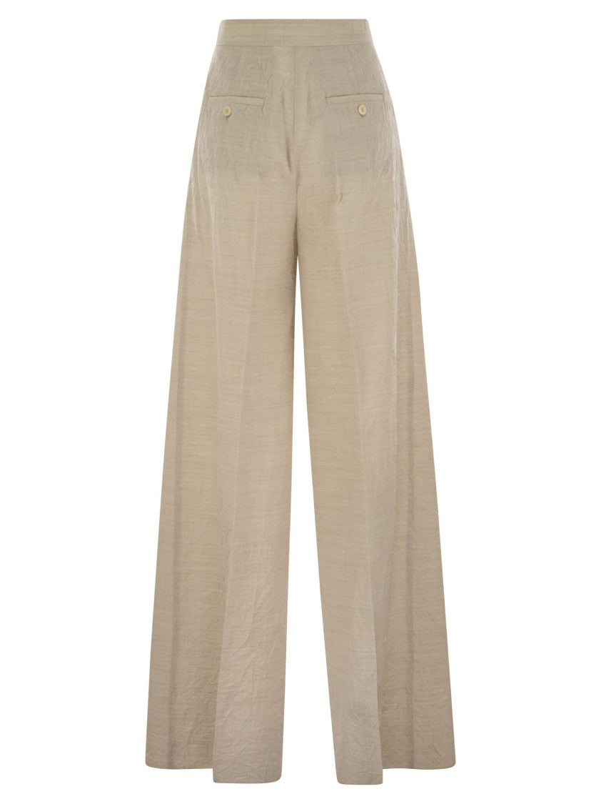 Max Mara Acinoso1234 - Wool Wide-Leg Trousers