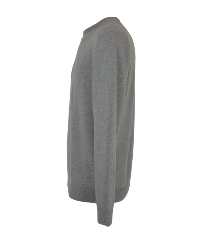Lacoste Classic Crew Neck Grey Cotton Sweater
