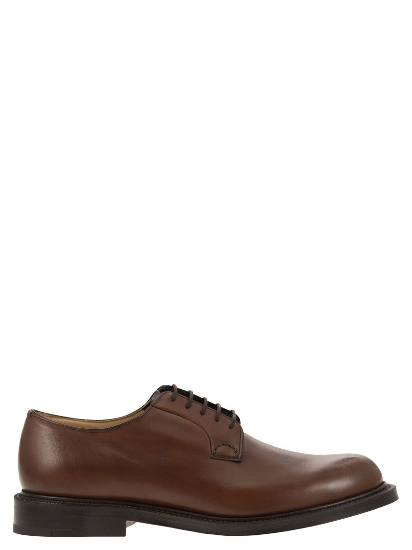Church's Whole Cut Brown Derby With Artisanal Hand-Stitching