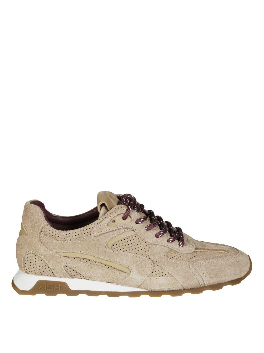 Ash Low-Profile Suede Sneakers With Perforated Detailing