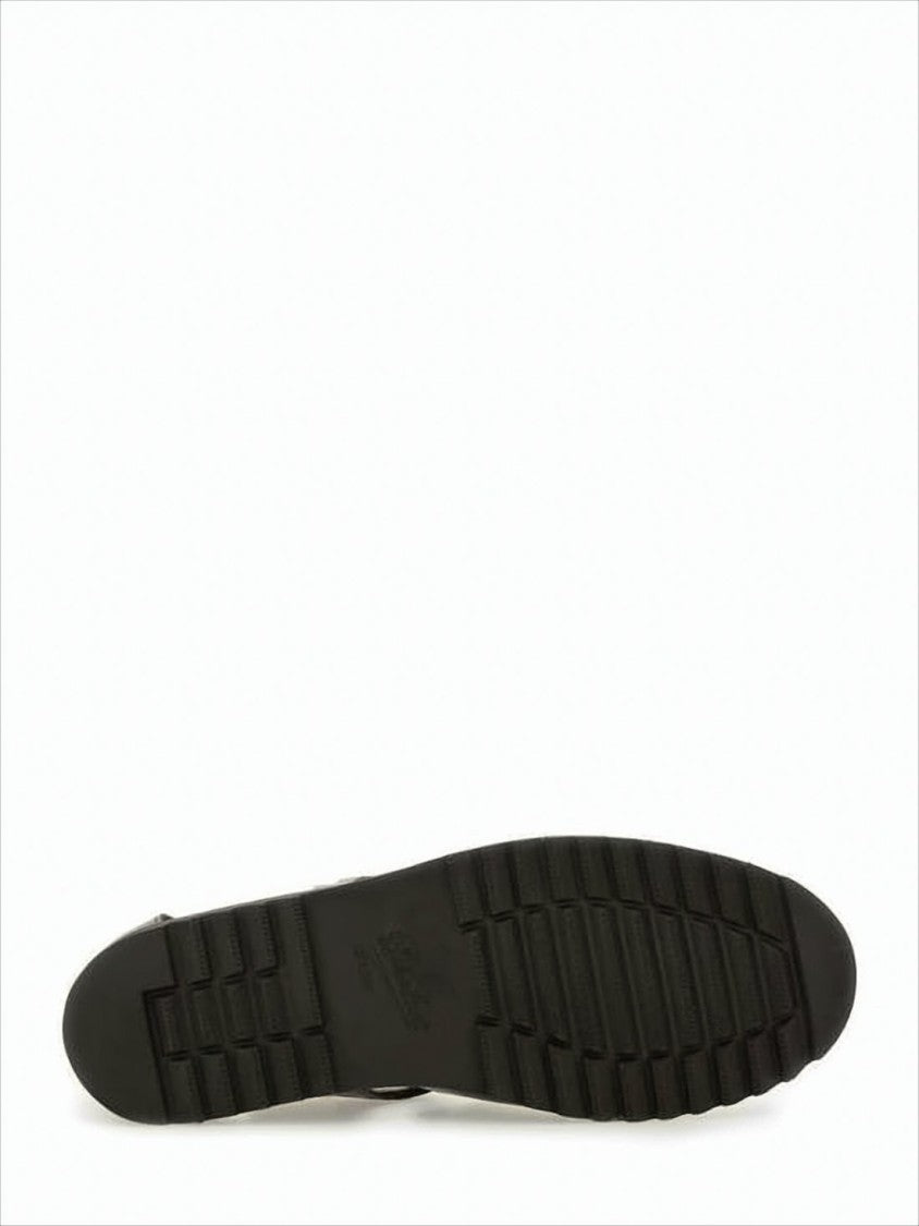 Paraboot Woven Leather Sandals With Side Buckle Strap